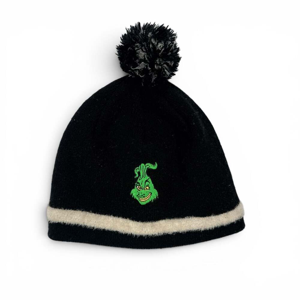 How The Grinch Stole Christmas Embroidered Pom Beanie